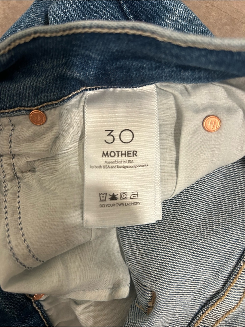 MOTHER The Mid Rise Dazzler Crop Jeans Size 30 - Picture 7 of 8